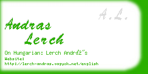 andras lerch business card